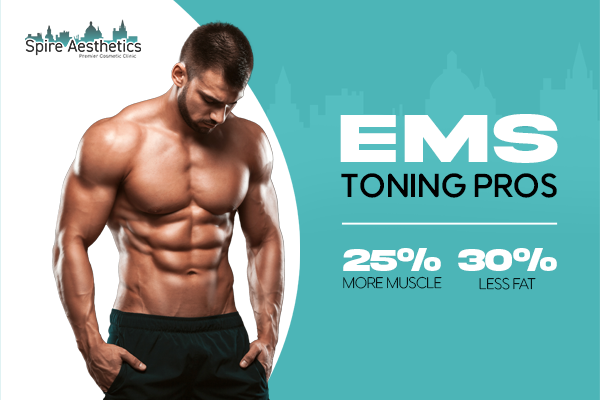 image of man with benefits of EMS toning pros treatment to help combat weight gain Stansted