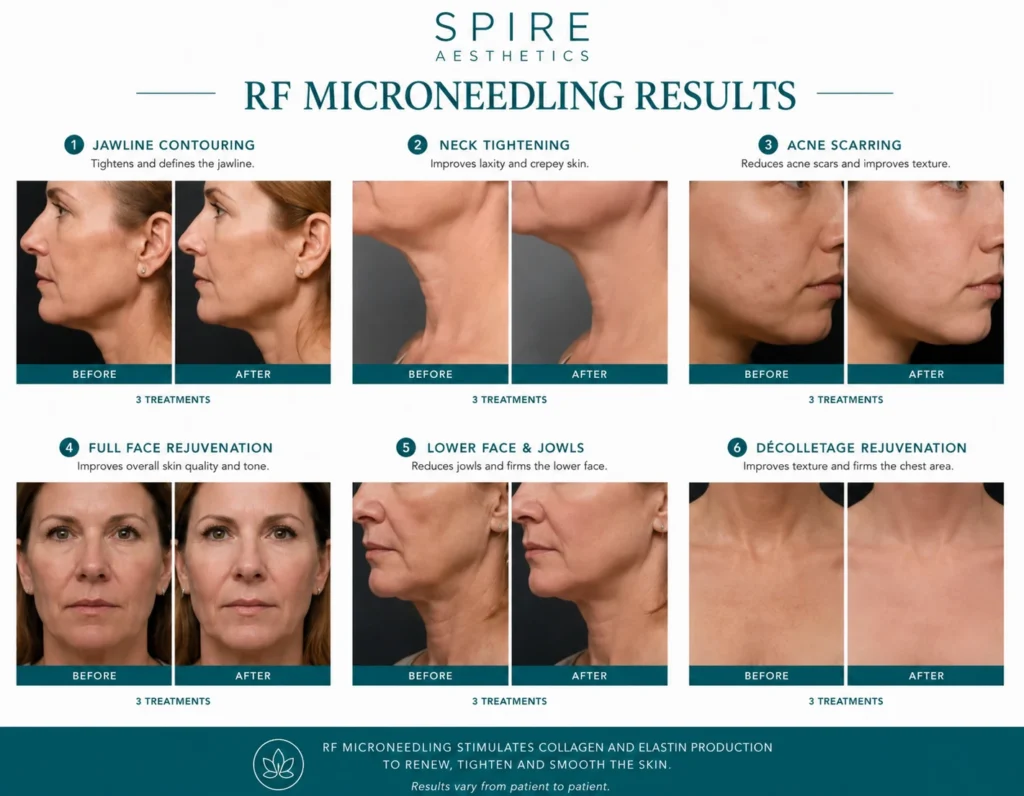 RF Microneedling Skin tightening Stansted results